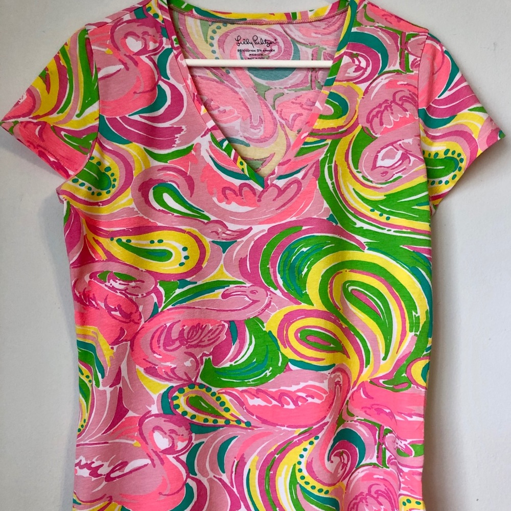 Lilly Pulitzer - Michele V-Neck T-Shirt  size : M